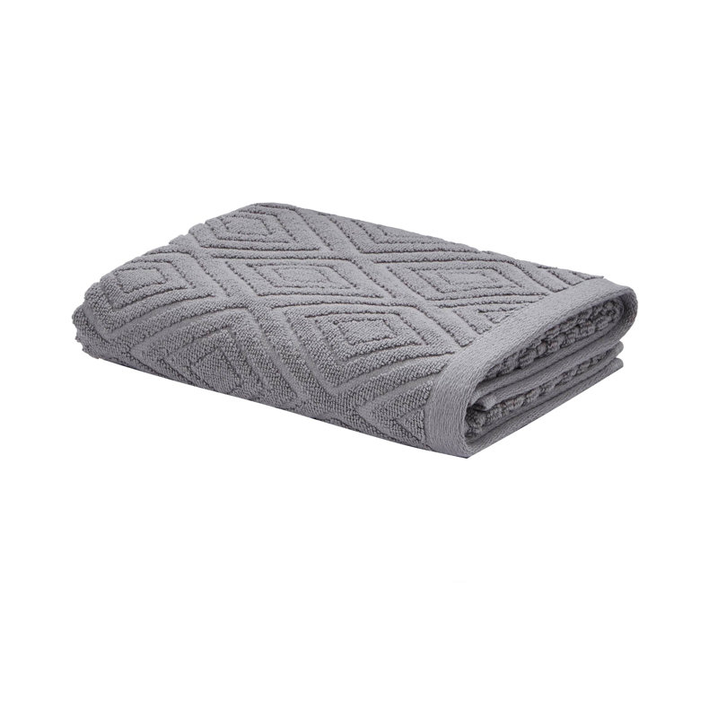 Diamond Sculpture Bath Sheet, Charcoal