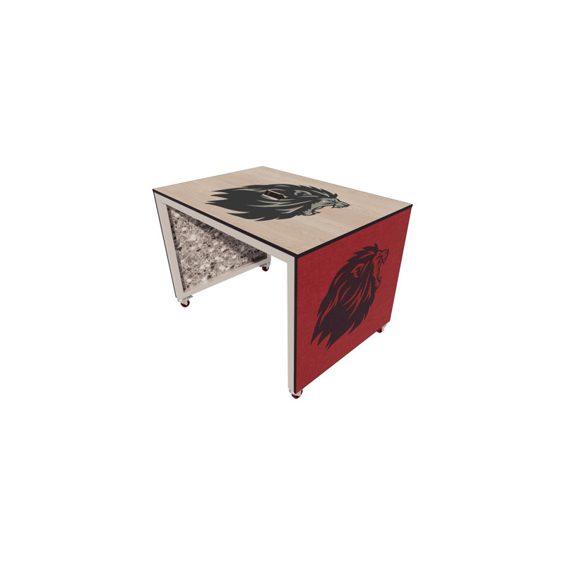 Table de conversation mobile, L 60 po x l 42 po