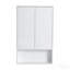 Armoire murale de salle de bain 24 po, portes à fermeture en douceur, conception à fixation flottante, blanc brillant (emballage Kd)-129754305