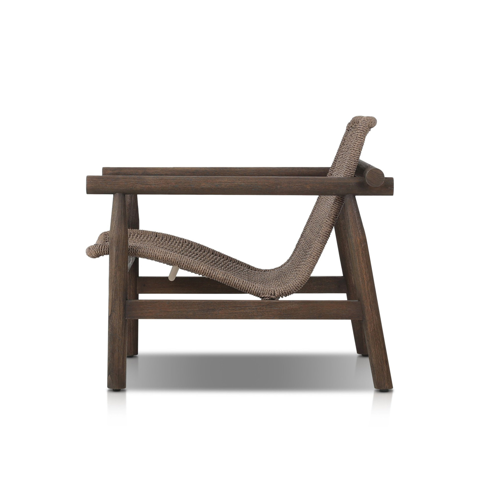 Dume Outdoor Chair, Dark Gray/Dark Brown