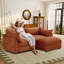 Canapé modulaire en chenille l 78,7 po Eleen, siège sous le panier de rangement, repose-pieds de rangement-1867774339