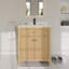 Meuble-lavabo simple autoportant 30 po avec plateau en quartz Pendry-114678962-125027271-125027272