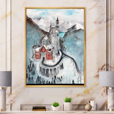 Château historique dans les montagnes I - reproduction sur toile