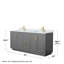 Meuble-lavabo double autoportant 72 po avec plateau en marbre Miranda-2105068065-2105068066