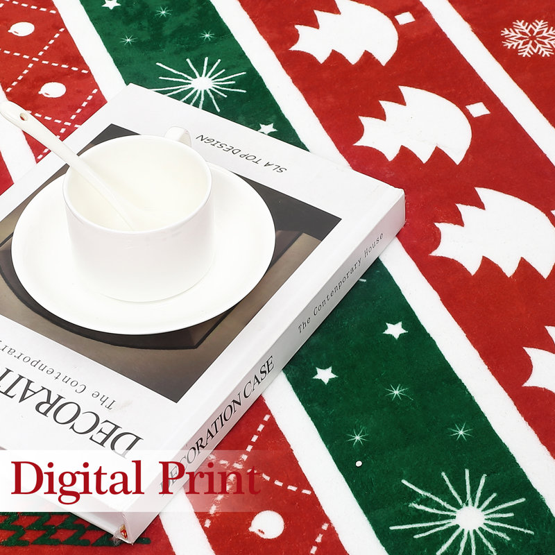 Tapis décoratif de Noël pour salle à manger, Rectangle 9 pi x 12 pi