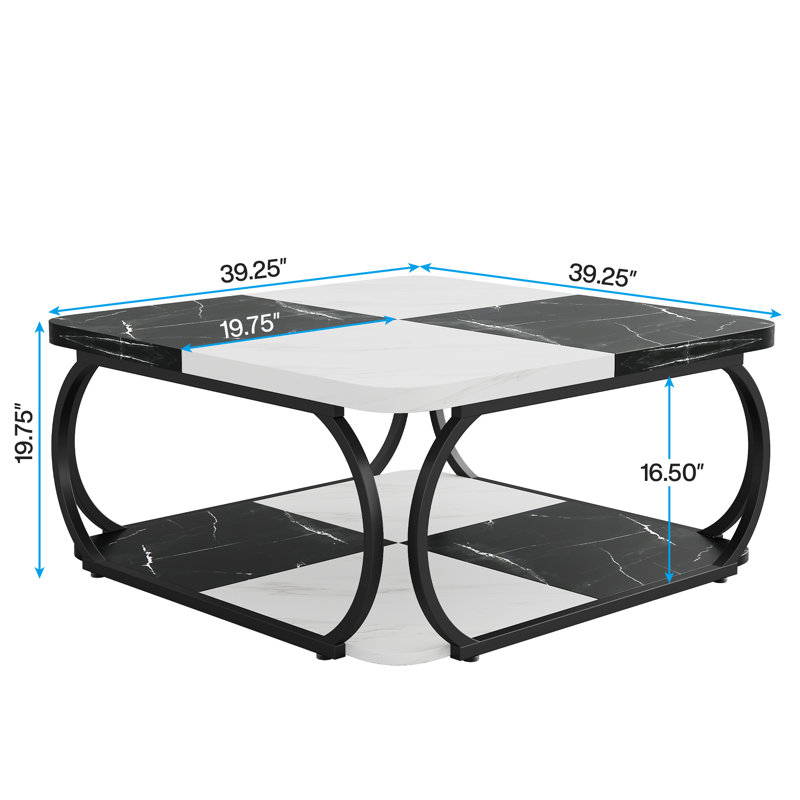 Coffee Table, White/Black