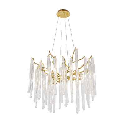 Lustre géométrique unique à 10 lumières