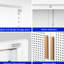 Armoire en métal blanc avec 2 portes et tablettes réglables, acier laminé à froid, cadre robuste, chaque tablette peut contenir 180 livres, pour armoire de rangement pour la salle de sport, couleur, serrure de haute qualité, design,