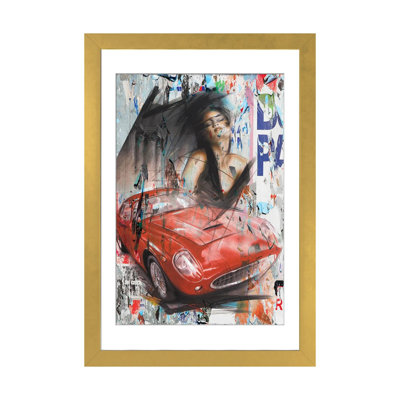«Ferrari Speed», reproduction d'art sur papier encadré