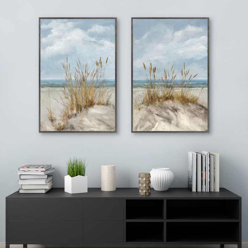 Seaside Reeds I & II par Studio Arts, art mural encadré
