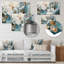 Décoration florale dorée soyeuse I - Décoration murale florale en métal-870441516