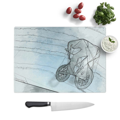 Tempered Glass Bmx Jump Chopping Board
