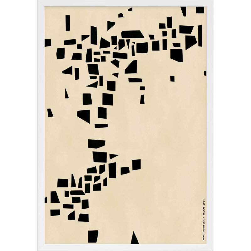 Broken Geometry III by Romina Gadler - Framed Wall Art, 20" H x 14" W, White Framed Paper