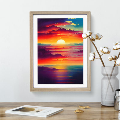 Sunset Watercolour Art No.2 - Framed Print