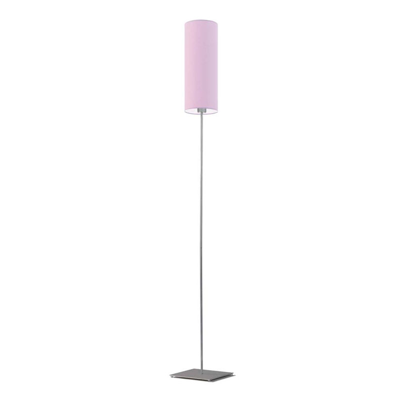 Florencja 165cm Traditional Floor Lamp, Brushed Steel, Light Violet