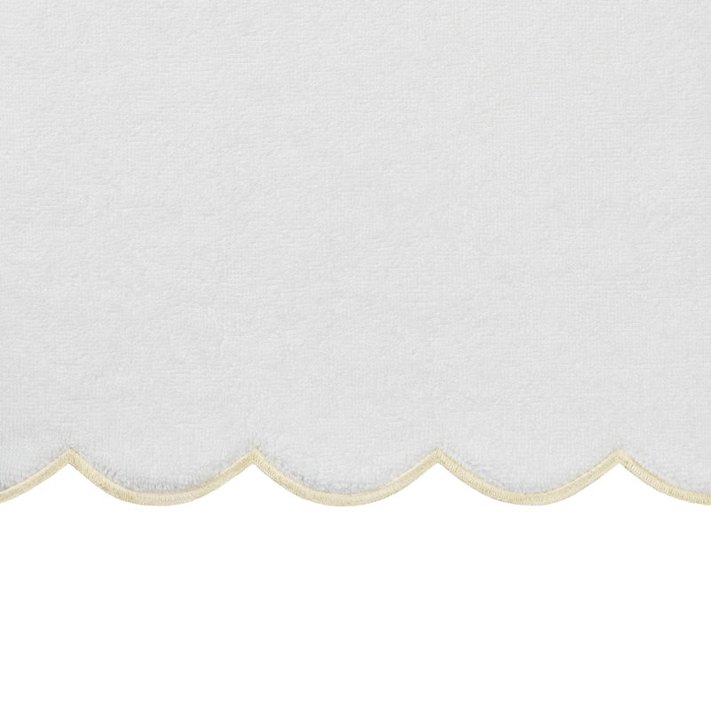  Ensemble de serviettes 100% coton turc ADORNIA, Blanc / beige, Ensemble de 2 serviettes à doigts