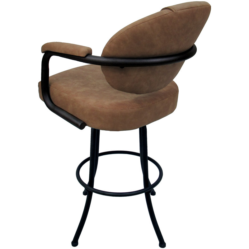 Tabouret de comptoir Madiun, Brun, Noir