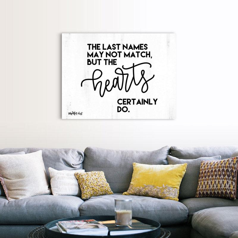 Noms de famille-impression d’art textuel sur toile, Toile tendue, H 36 po x l 48 po x P 1,25 po