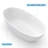 61" W Freestanding Solid Surface Soaking Bathtub With Drain
