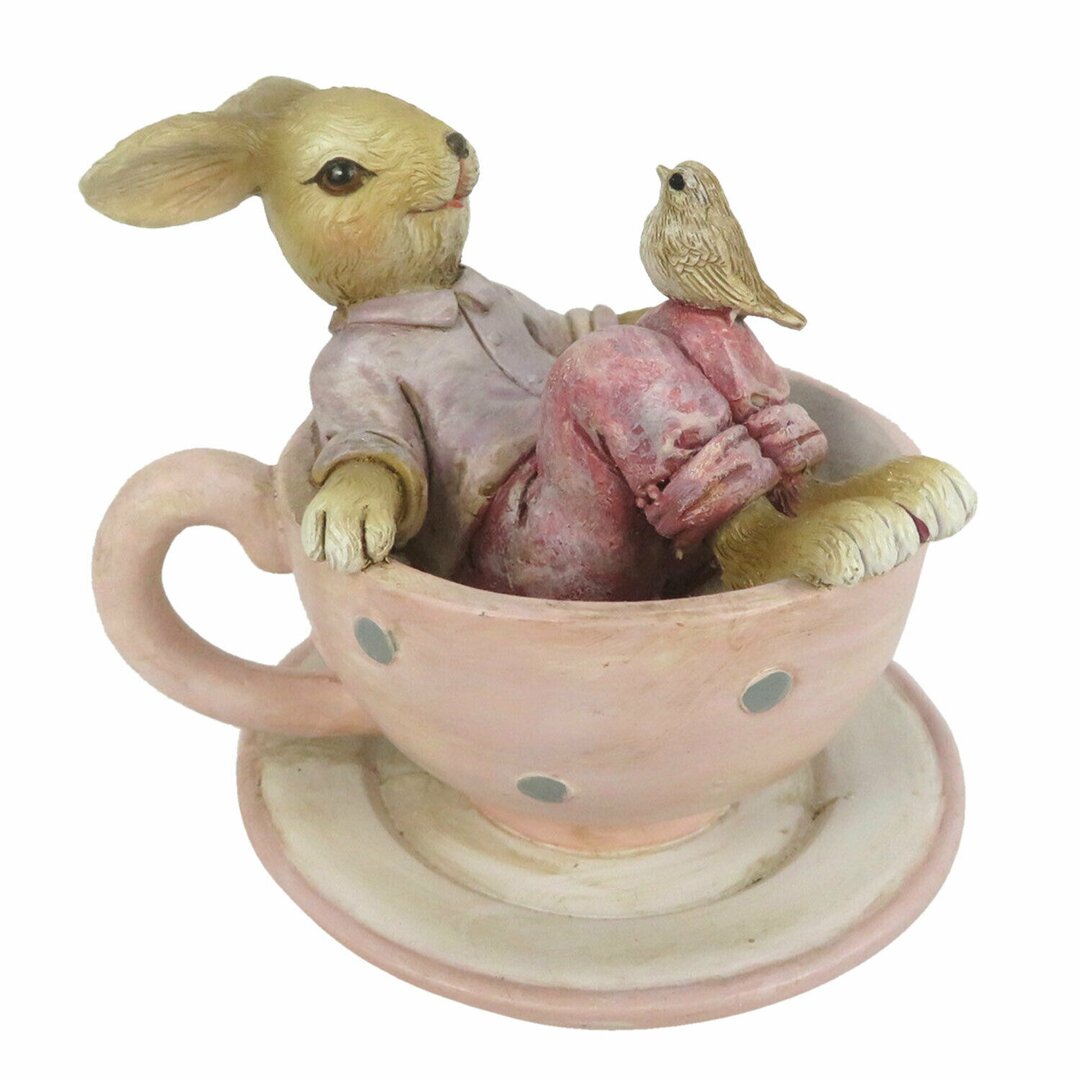 Osterhase auf Becher Berrier Figur