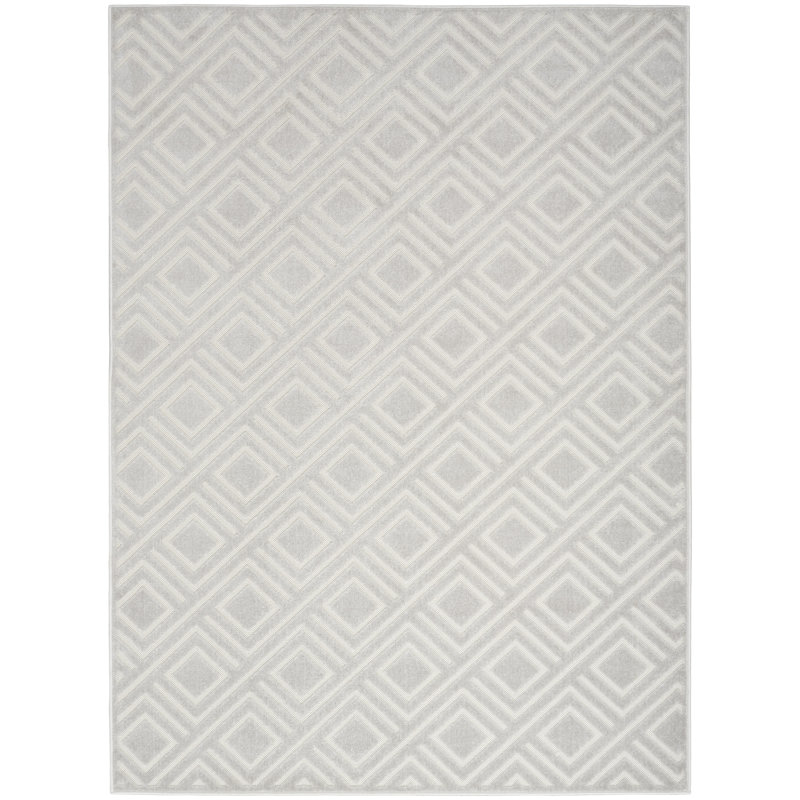 Tapis d'intérieur gris clair Ebern Designs Garp, Rectangle 6 pi 7 po x 9 pi 2 po