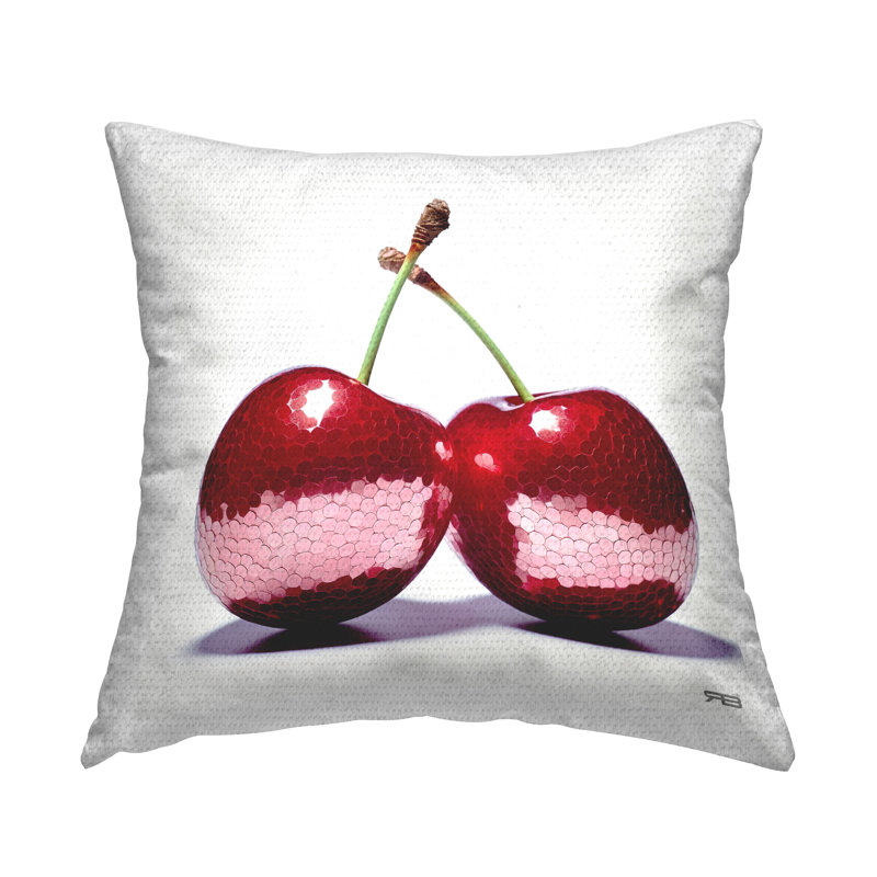 Coussin d'extérieur Shiny Cherry Fruits