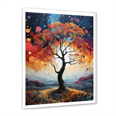 Abstraction colorée «Baobab Tree I», art mural sur toile