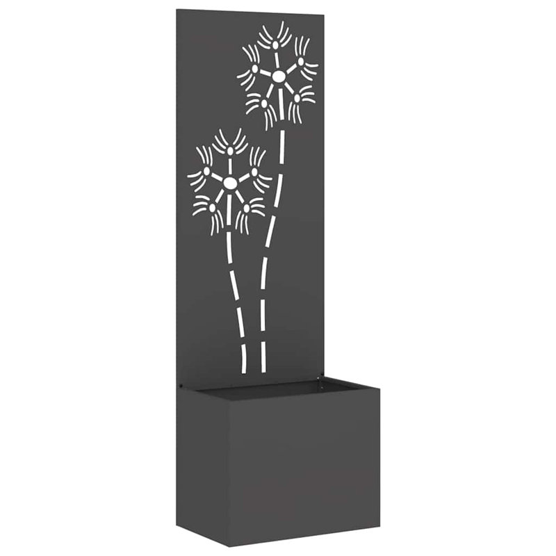 Planter Box, 140cm H x 50cm W x 50cm D, Black
