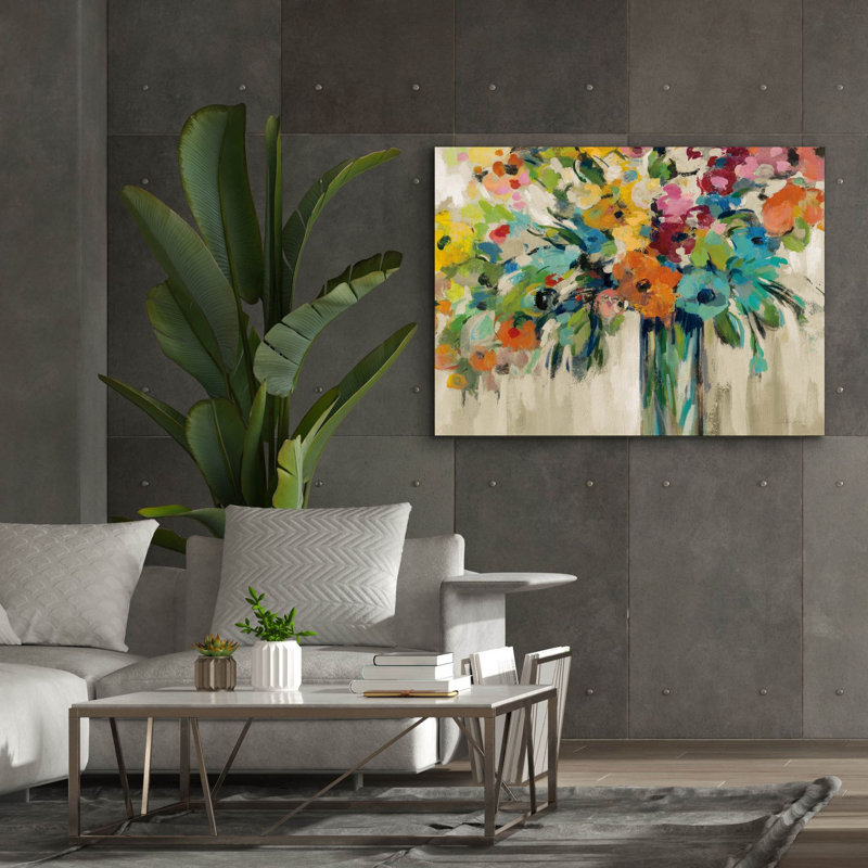 Toile épique «Cloud Of Flower Solid C» par Silvia Vassileva, 54 po x 40 po