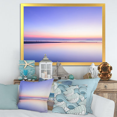 «Vibrant Panoramic Tropical Seascape Sunset III», reproduction d'art sur toile nautique et côtière