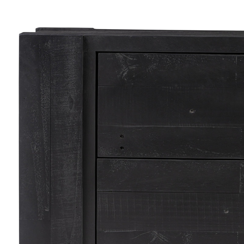 Perot 2 - Drawer Nightstand, Aged Black Pine