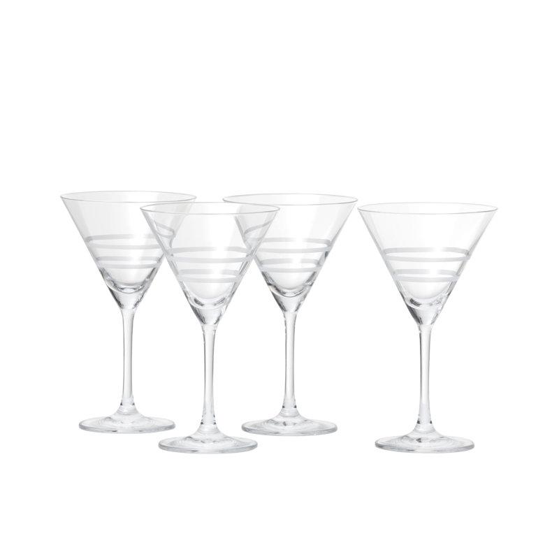 Crafthouse Tritan Crystal 9.9 oz Martini Glass Set of 4