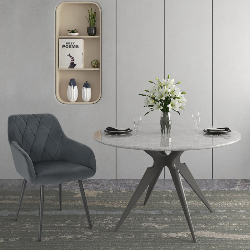 Alvion Upholstered Dining Chair, Grey