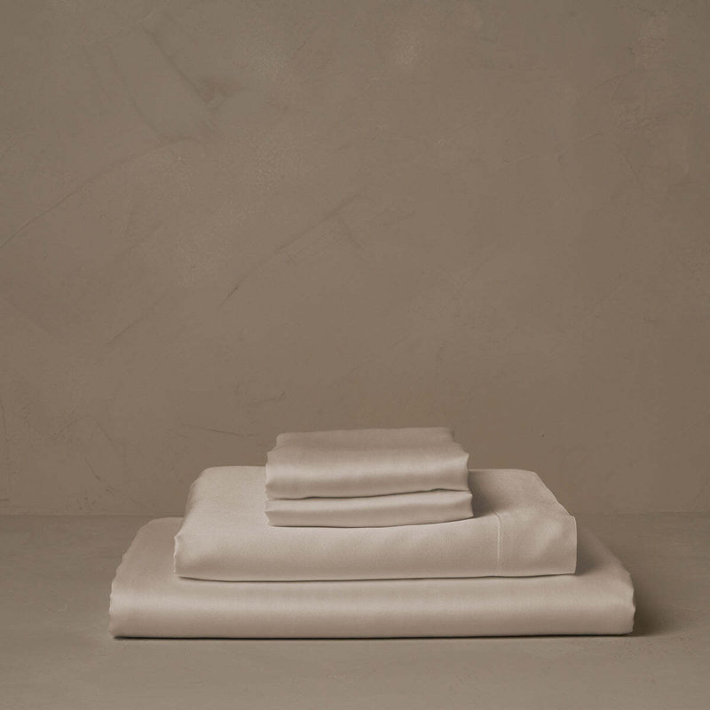 Woodland Silk Sheet Set, Cal King Sheet Set with 2 Standard Pillowcases, Ivory