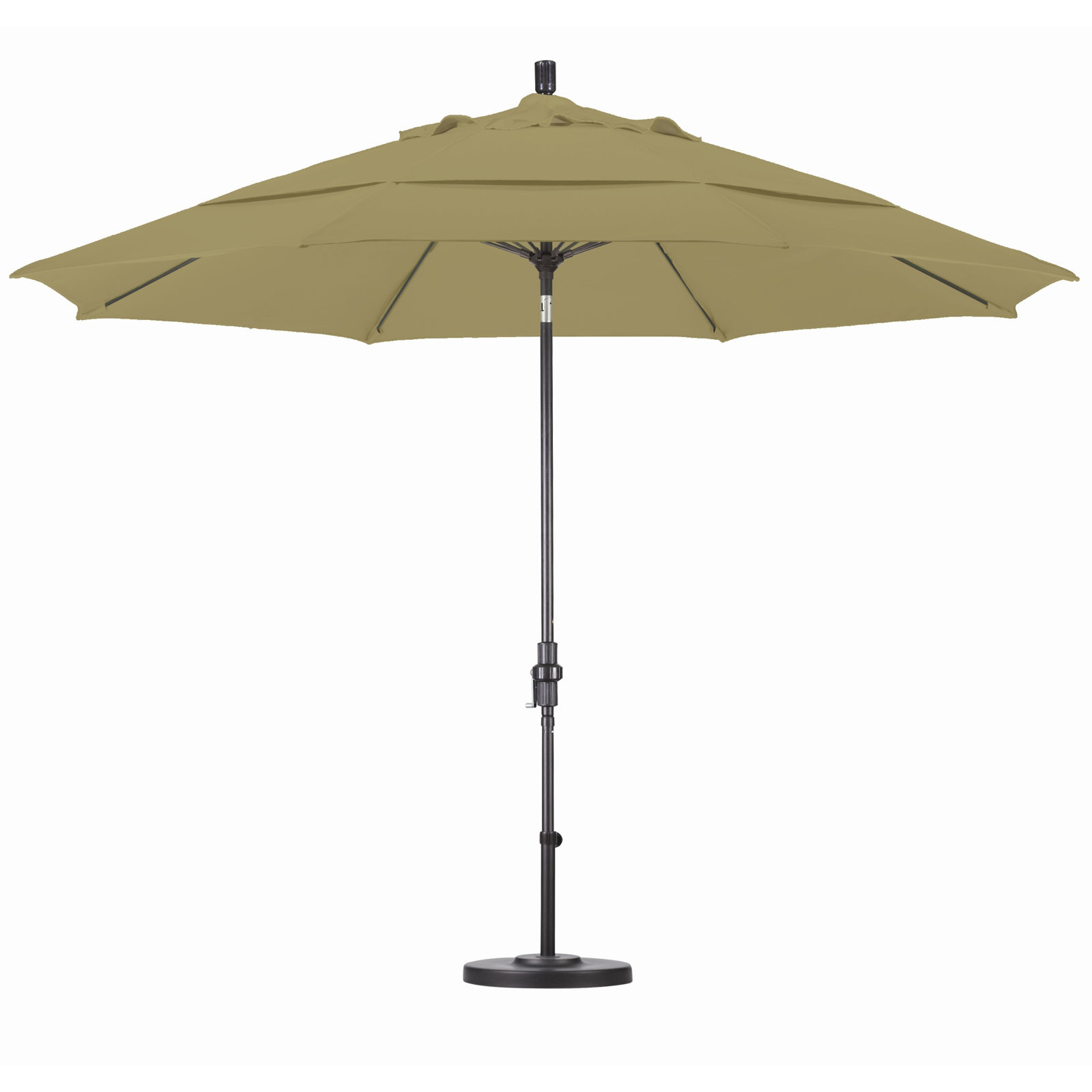 Brent 11' Sunbrella® Umbrella, Macaw, 102"H x 132"W x 132"D, Matted White