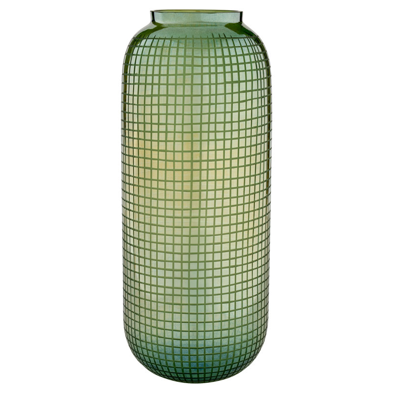 Modular Handcrafted Glass Table Vase, 19.25" H x 8" W x 8" D