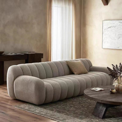 French Simple Cream Style Grey Sofa