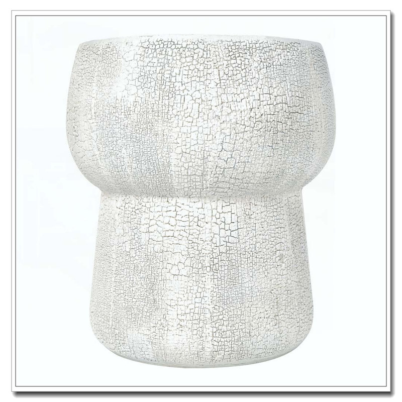 Table d'extérieur en béton pour l'extérieur, Gris - double forme de tonneau