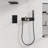 Rainfall Shower System With Hand Shower And Concealed Pressure Balance Valve-113407221