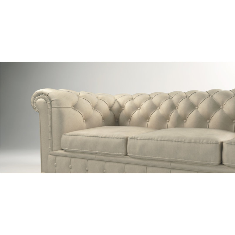 Castorena Velvet Sofa, Beige