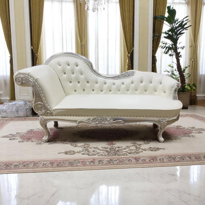 Jessuly Vegan Leather Chaise Lounge by Rosdorf Park
