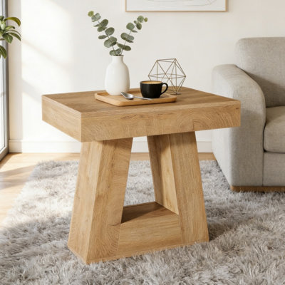 End Table Wood, PE 1 Set Coffee Durable Modern Design