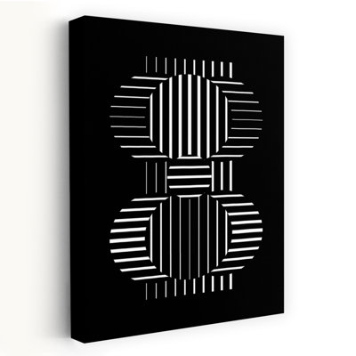 Optical Stripes Illusion Abstract Bold Contemporary Wall Art Print