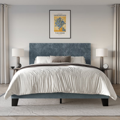 Muehlebach Corduroy Upholstered Unfinished Platform Bed