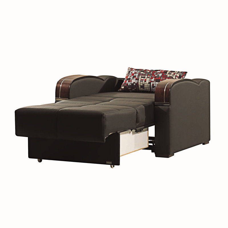 Fauteuil rembourré convertible avec rangement