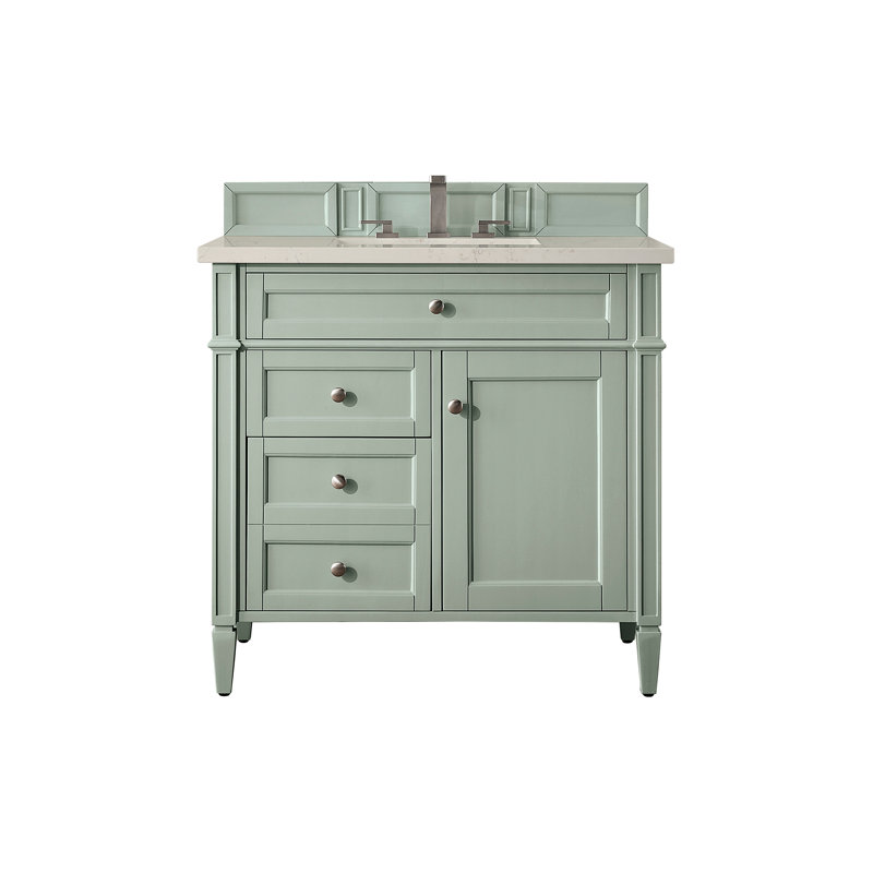 Brittany 36'' W Single Vanity, Sage Green, Siberian, 8" Widespread
