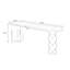 Bureau rectangulaire brun en bois massif-139725085