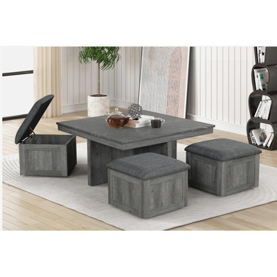 Ensemble de 5 tables basses grises 5 pièces