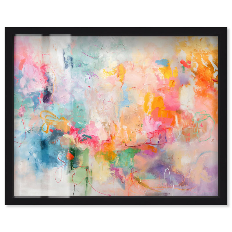 «Im Coming Up I Shadowbox Print Bright Decor» par Art Remedy, H 31 po x l 37 po, Noir