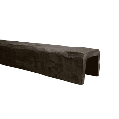 Poutre en faux bois taillée à la main 6 5/8 po x 7 1/2 po x 153 po